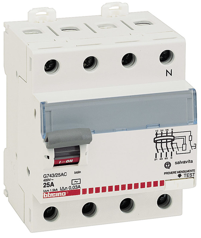 INT.DIFERENCIAL 3X63 BTICINO
