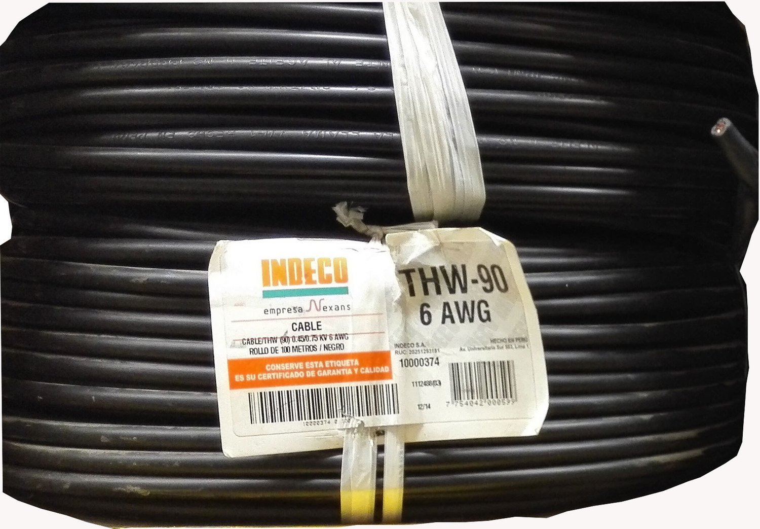 CABLE INDECO 6AWG THW